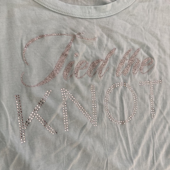 Bridal lingerie wedding shower bachelorette Blue by Betsey Johnson Bride bow top - Picture 3 of 6